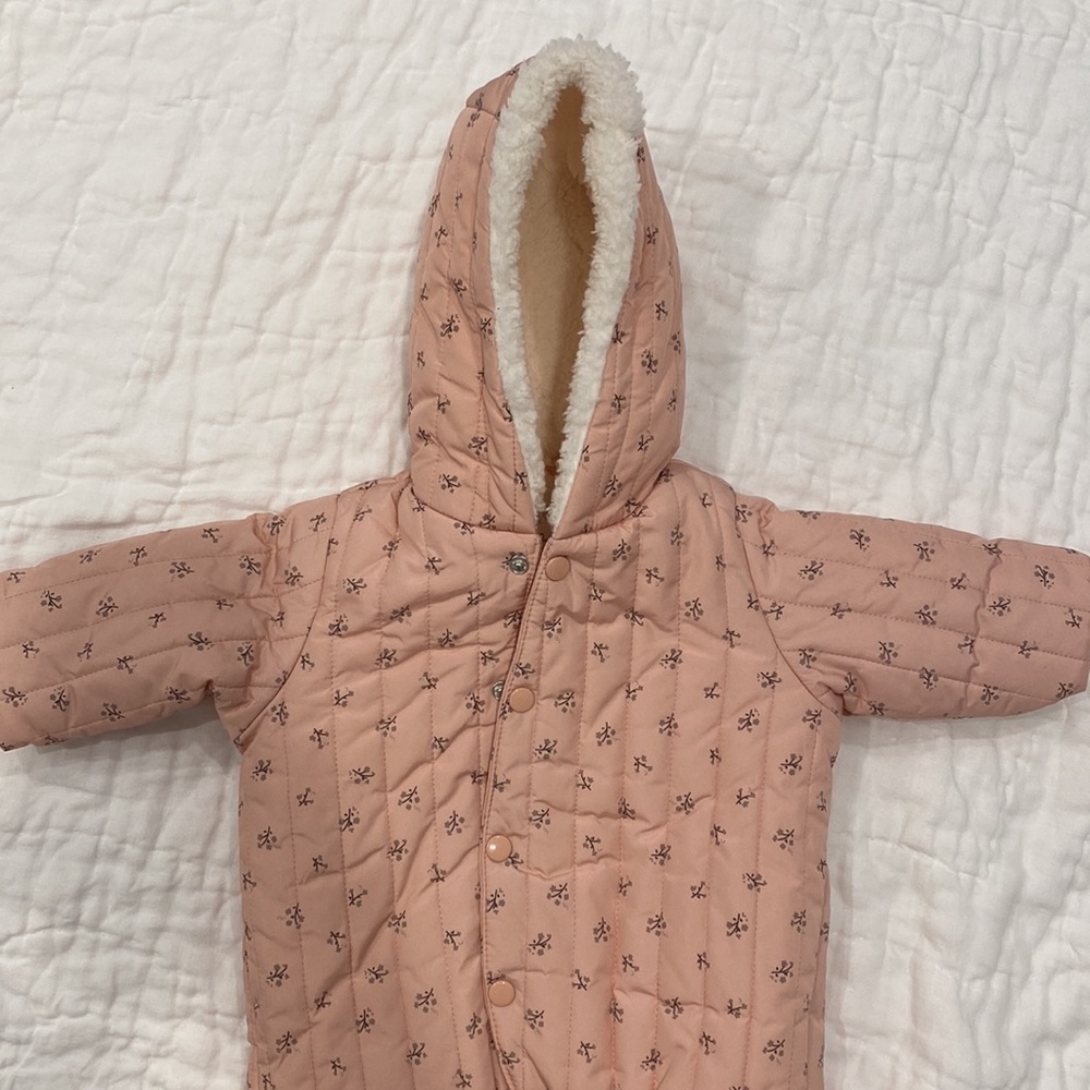 Zara Pink Baby Snowsuit - Picture 2 of 6